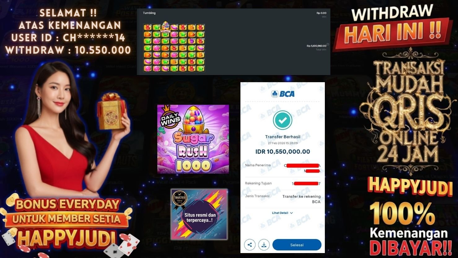 HAPPYJUDI JACKPOT SLOT SUGAR RUSH 1000